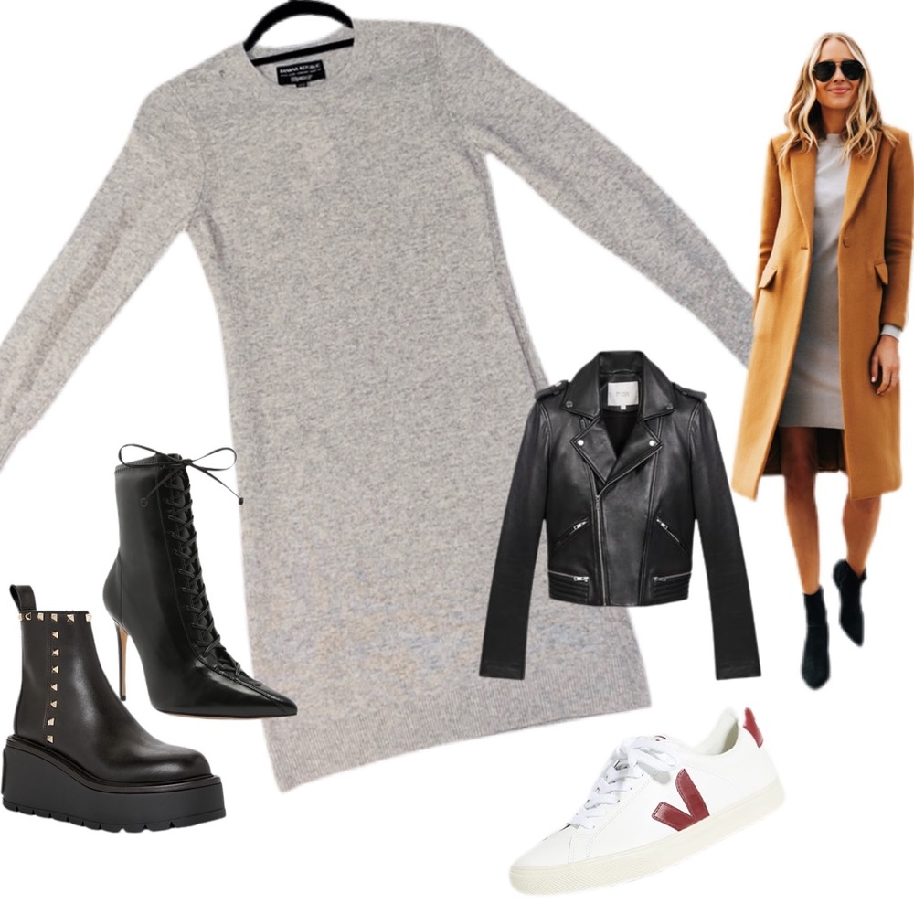 NWT! Grey Sweater Dress by Banana Republic